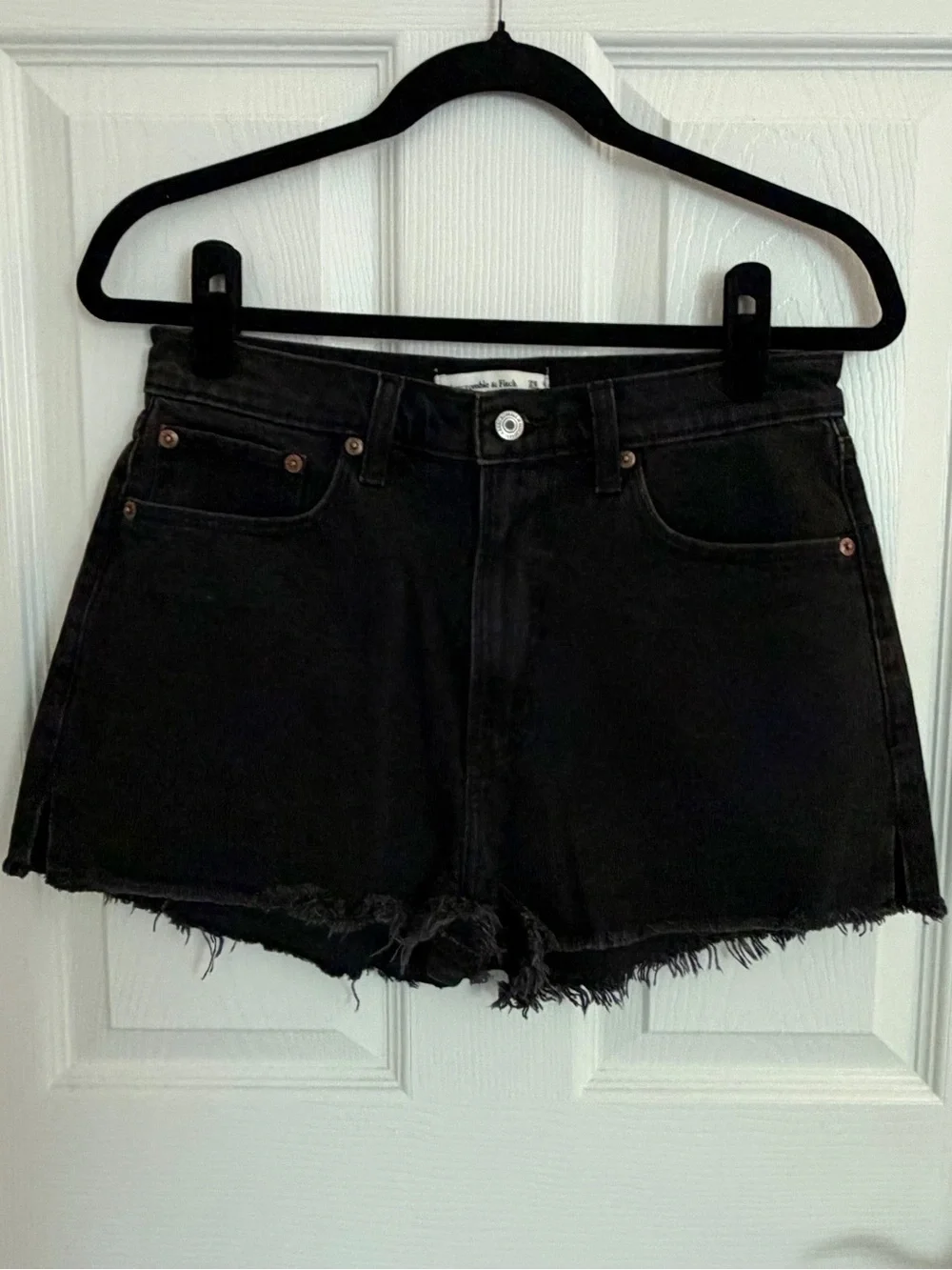 Abercrombie Black Denim Jean Shorts